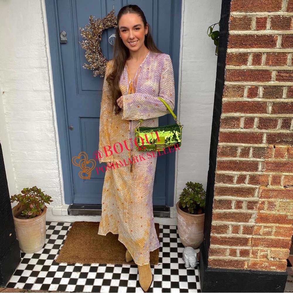 BLOGGERS FAV ZARA MULTICOLORED SEQUIN MIDI DRESS - Picture 6 of 16